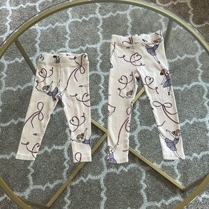 Zara Cream and Purple Leggings Stylish Comfort